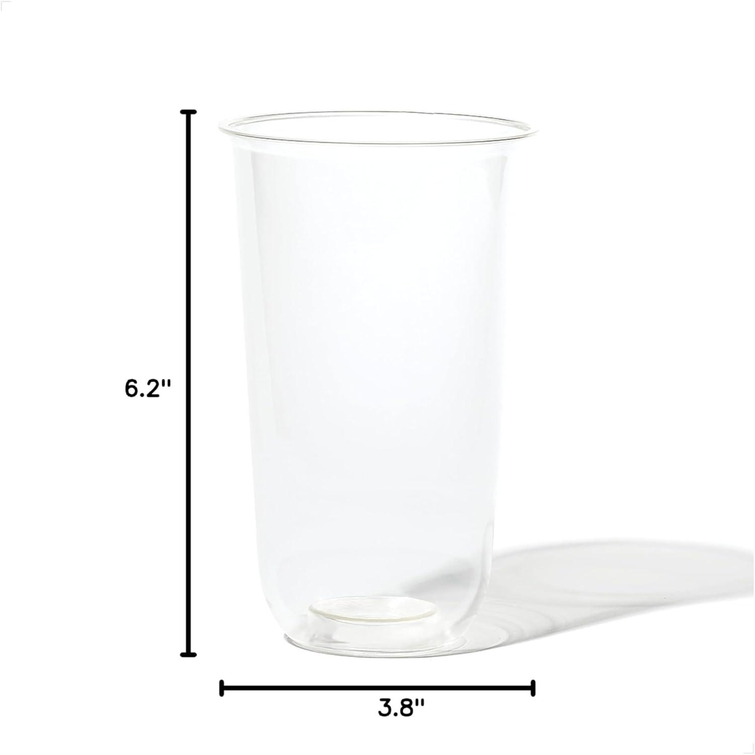imageTOSSWARE NATURAL Arc  Plant Based Clear Cold Cups 12 oz  Plastic Alternative for Parties Bachelorettes Weddings  Recyclable  Set of 50Set of 50