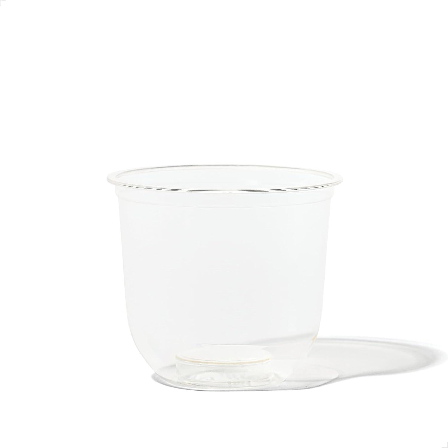 imageTOSSWARE NATURAL Arc  Plant Based Clear Cold Cups 12 oz  Plastic Alternative for Parties Bachelorettes Weddings  Recyclable  Set of 50Set of 50