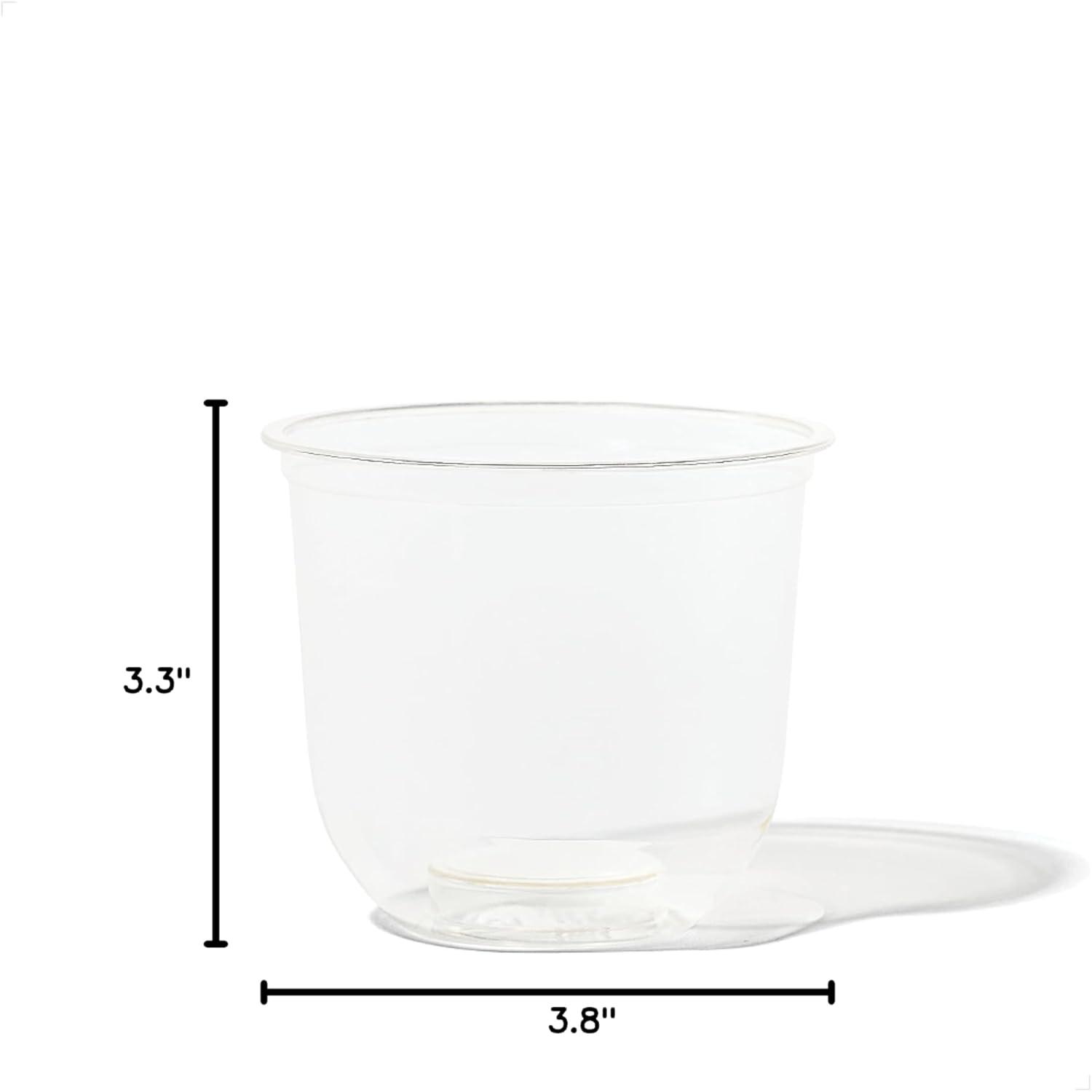 imageTOSSWARE NATURAL Arc  Plant Based Clear Cold Cups 12 oz  Plastic Alternative for Parties Bachelorettes Weddings  Recyclable  Set of 50Set of 50