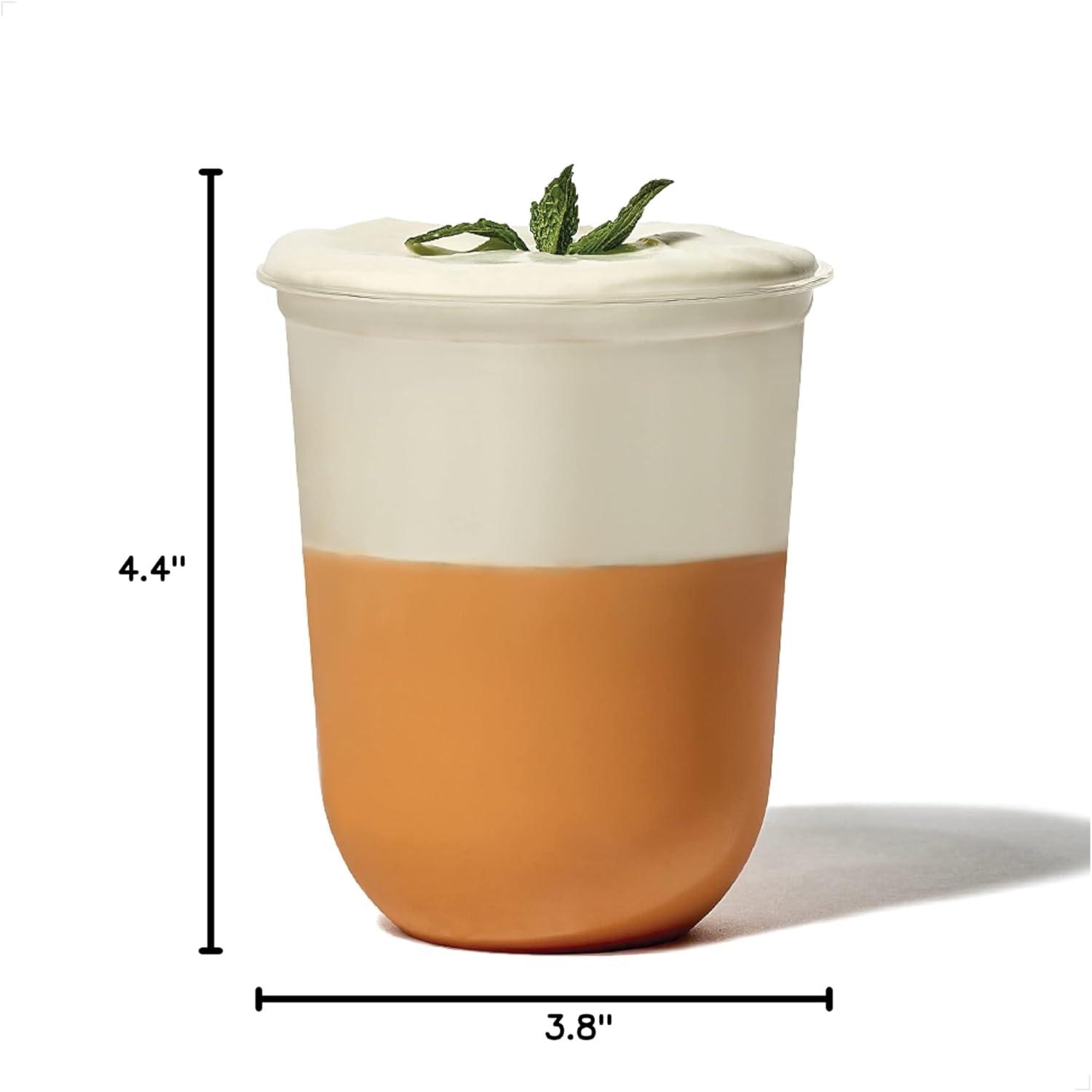 imageTOSSWARE NATURAL Arc  Plant Based Clear Cold Cups 12 oz  Plastic Alternative for Parties Bachelorettes Weddings  Recyclable  Set of 50Set of 50