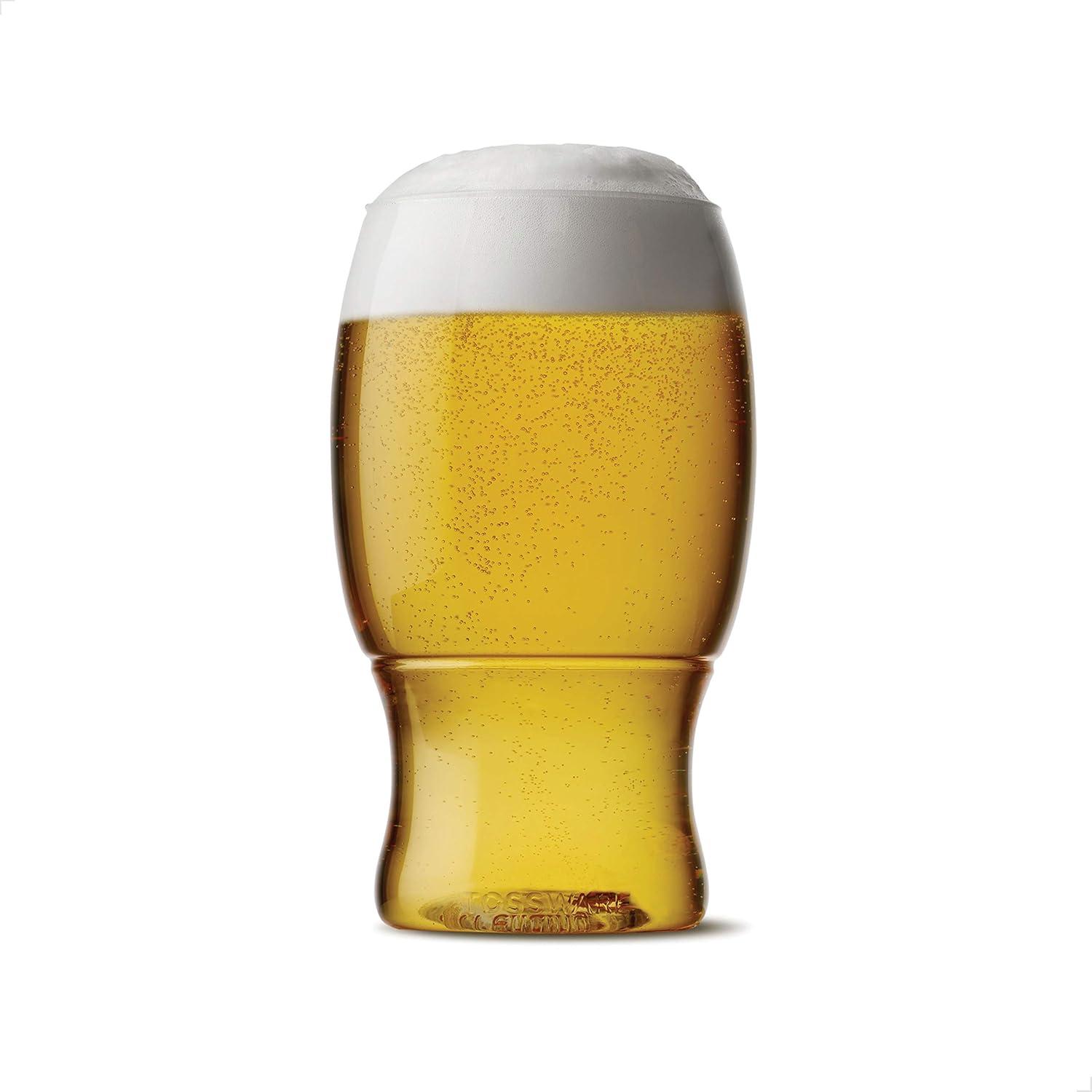 imageTOSSWARE POP 18oz Pint SET OF 12 Premium Quality Recyclable Unbreakable ampamp Crystal Clear Plastic Beer Glasses 12 Count Pack of 1210 Count Pack of 1