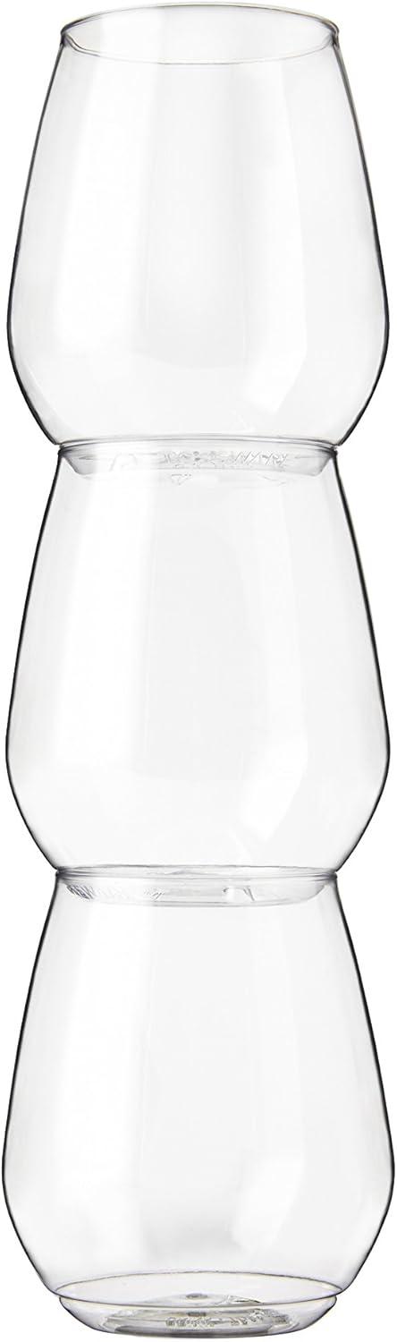 imageTOSSWARE POP 18oz Vino XL SET OF 12 Premium Quality Recyclable Unbreakable ampamp Crystal Clear Plastic Wine Glasses 12 Count Pack of 148 Count Pack of 1