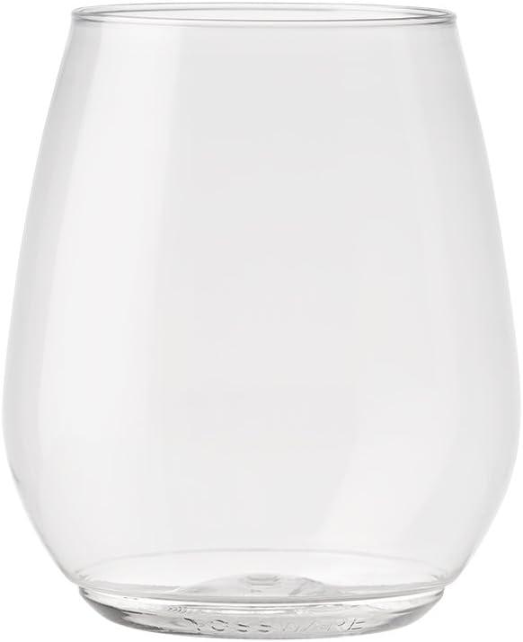 imageTOSSWARE POP 18oz Vino XL SET OF 12 Premium Quality Recyclable Unbreakable ampamp Crystal Clear Plastic Wine Glasses 12 Count Pack of 148 Count Pack of 1