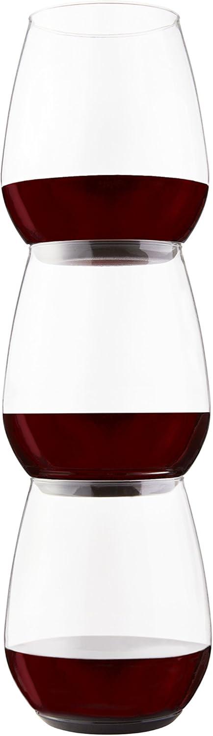 imageTOSSWARE POP 18oz Vino XL SET OF 12 Premium Quality Recyclable Unbreakable ampamp Crystal Clear Plastic Wine Glasses 12 Count Pack of 148 Count Pack of 1