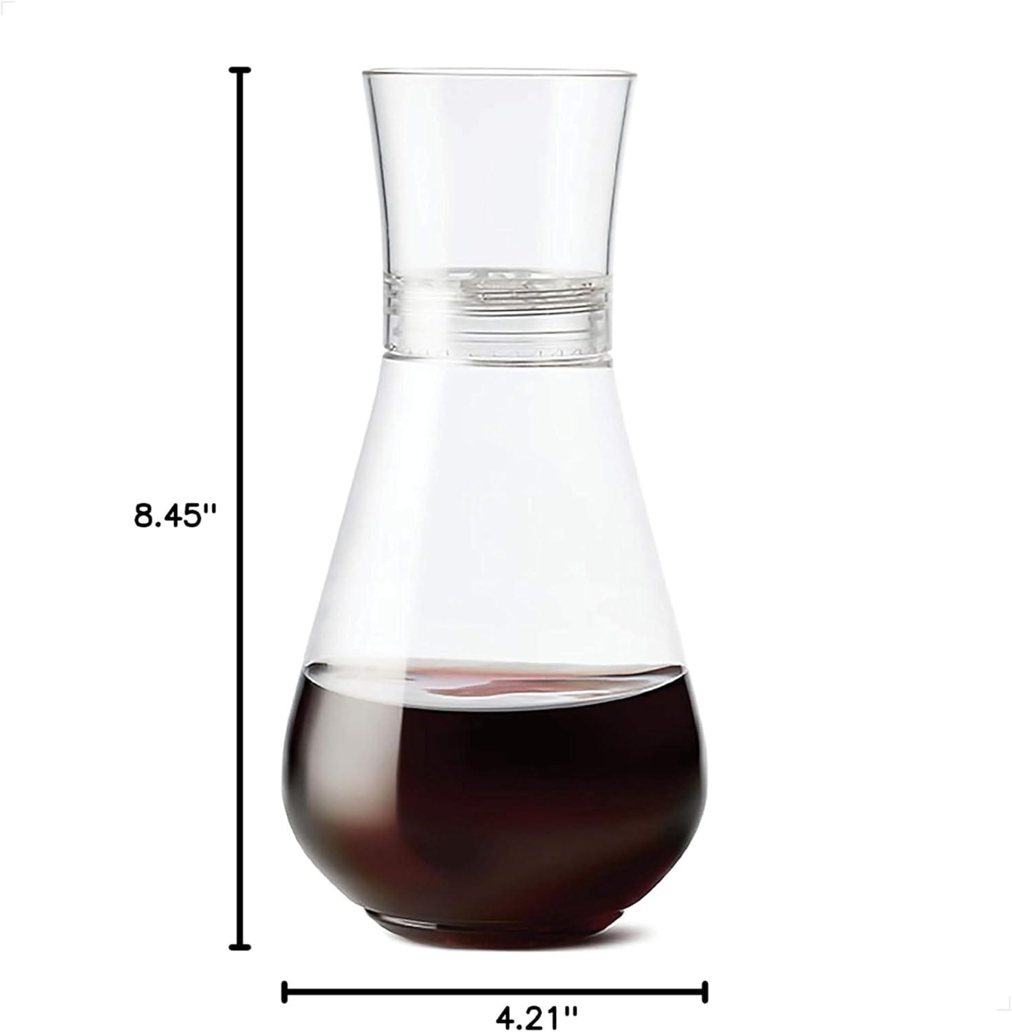 imageTOSSWARE POP 28oz Set of 1 Premium Quality Recyclable Unbreakable ampamp Crystal Clear Plastic Aerating Decanters