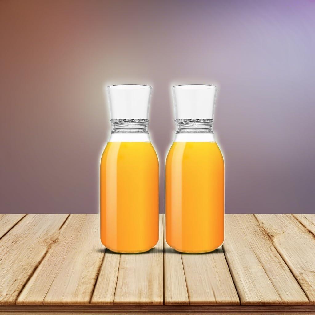 imageTOSSWARE POP 32oz Carafe Set of 2 Premium Quality Recyclable Unbreakable ampamp Crystal Clear Plastic Drink PitcherSET OF 2