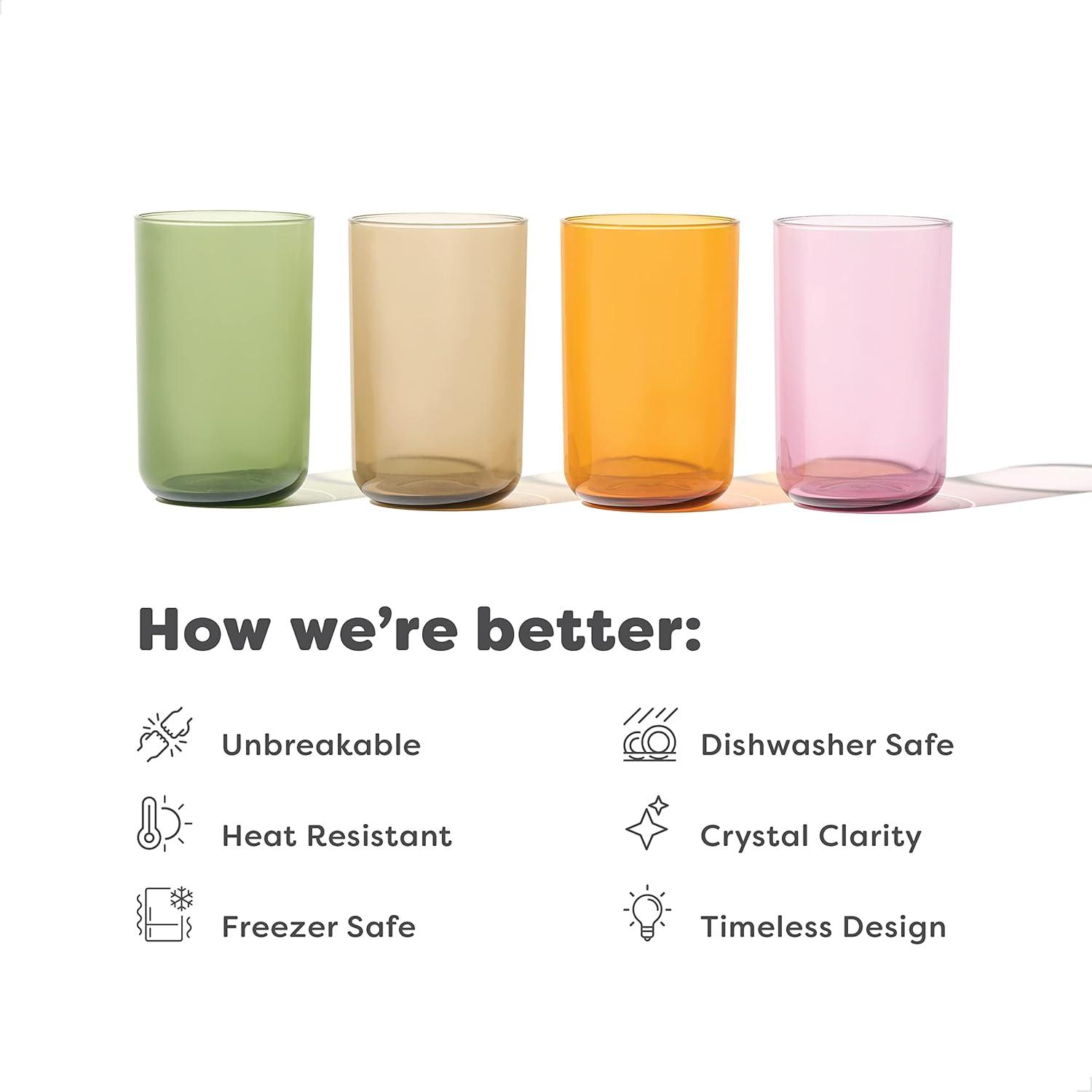 imageTOSSWARE RESERVE 10oz Tumbler  Color Series SET OF 4 Premium Quality Tritan Dishwasher Safe ampamp Heat Resistant Unbreakable Party Cups
