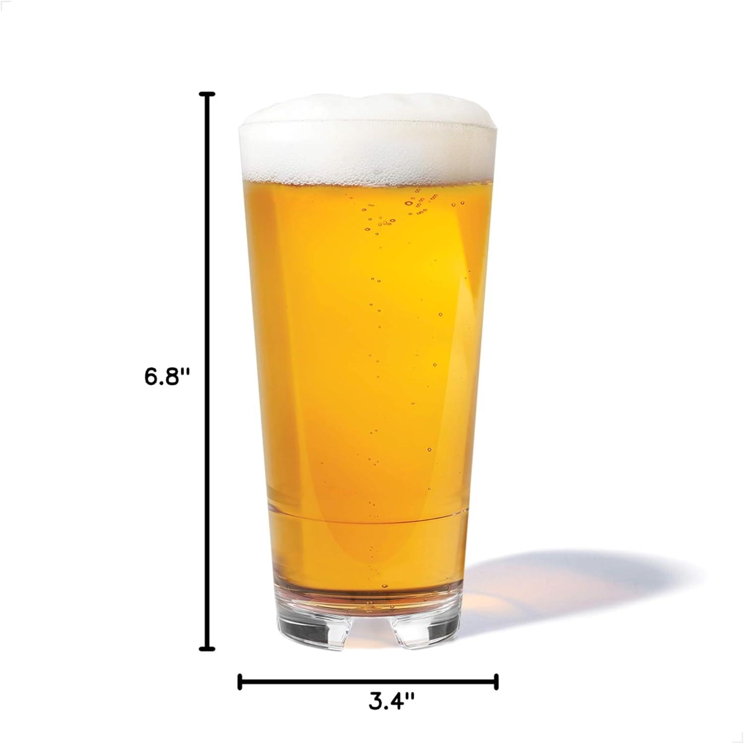 imageTOSSWARE RESERVE 20oz Stacking Cooler SET OF 4 Premium Quality Tritan Dishwasher Safe ampamp Heat Resistant Unbreakable Plastic Beer Glasses ClearSet of 24