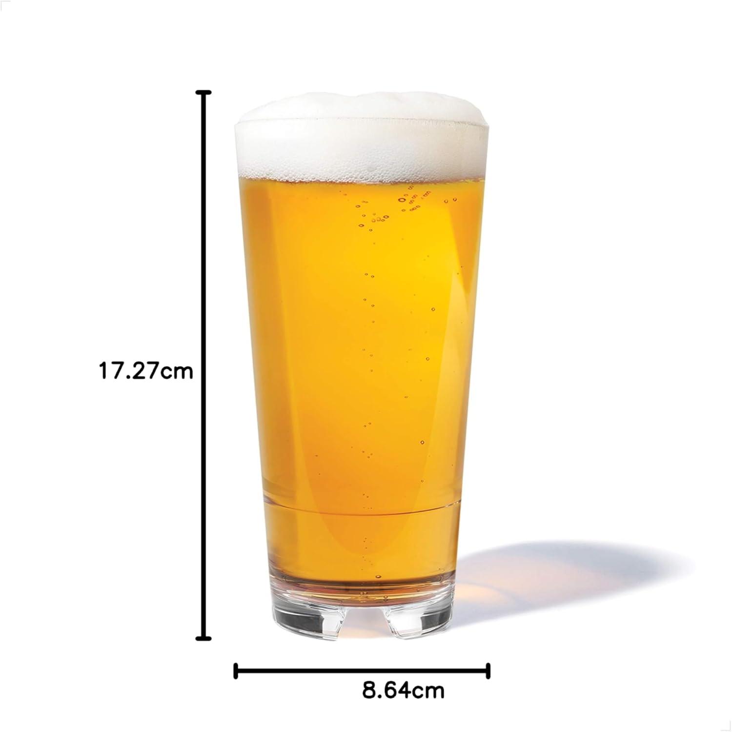 imageTOSSWARE RESERVE 20oz Stacking Cooler SET OF 4 Premium Quality Tritan Dishwasher Safe ampamp Heat Resistant Unbreakable Plastic Beer Glasses ClearSet of 24