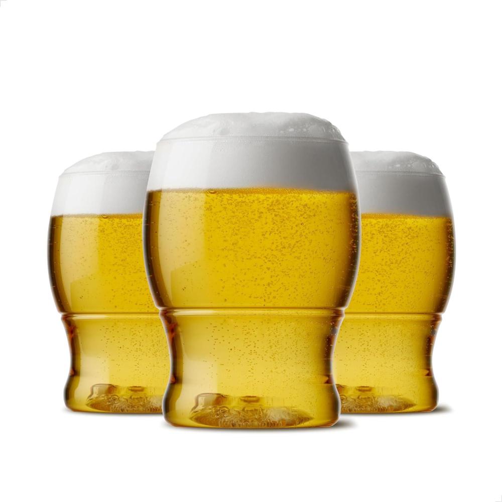 imageTOSSWARE POP 12oz Pint Jr Premium Quality Recyclable Unbreakable ampamp Crystal Clear Plastic Beer Glasses Set of 1248 Count Pack of 1