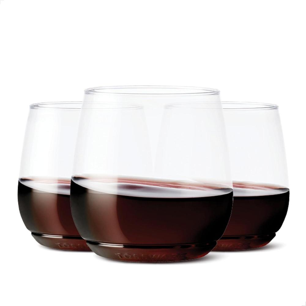 imageTOSSWARE POP 12oz Vino Jr Set of 12 Premium Quality Recyclable Unbreakable ampamp Crystal Clear Plastic Cocktail 12 Count Pack of 1 Whiskey Glasses48 Count Pack of 1