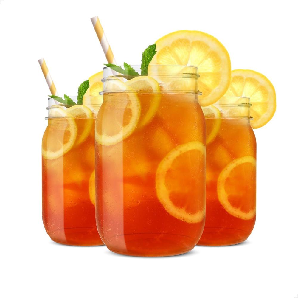 imageTOSSWARE POP 16oz Mason Premium Quality Recyclable Unbreakable ampamp Crystal Clear Plastic Drinking Jar 12 Count Pack of 112 Count Pack of 1