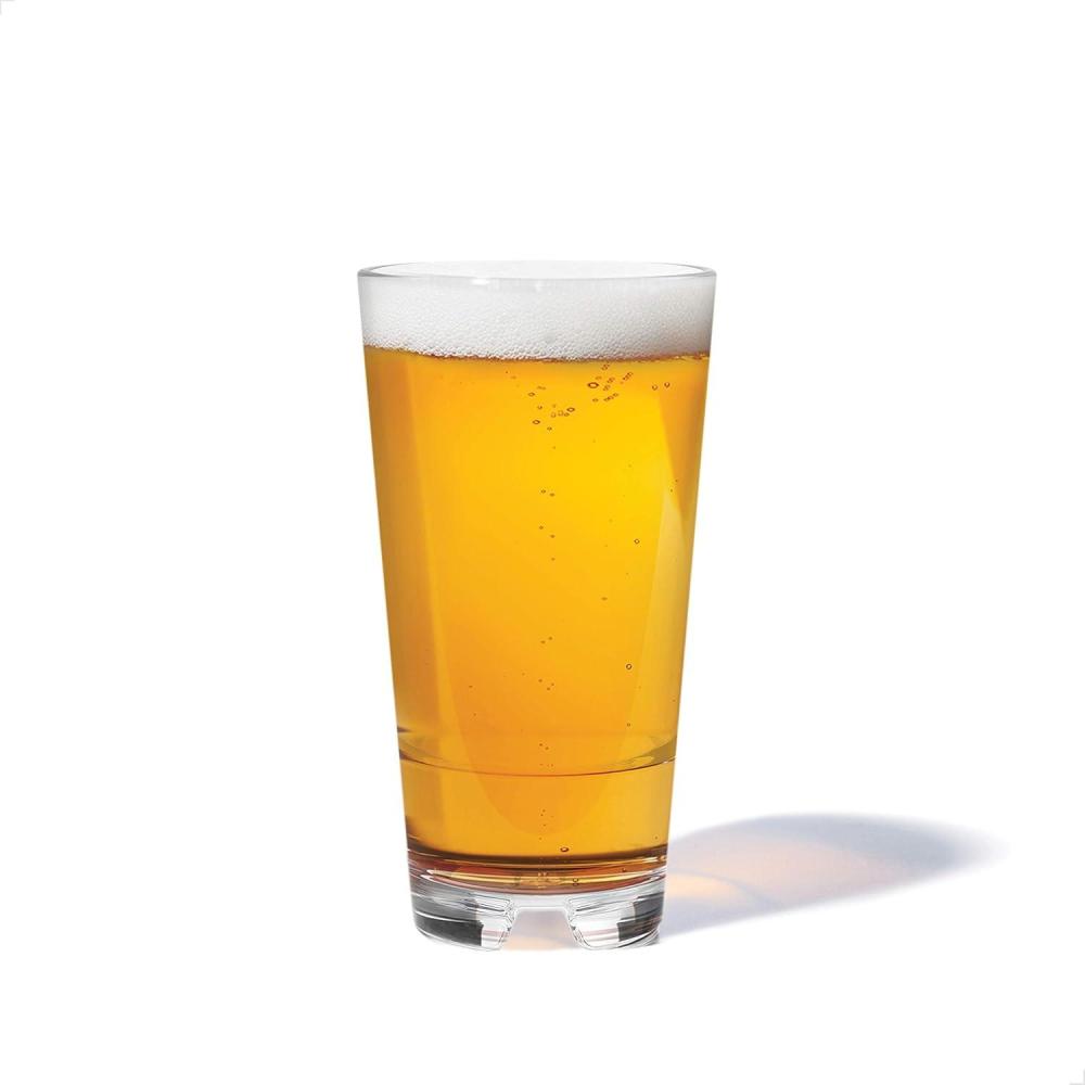 imageTOSSWARE RESERVE 16oz Stacking Pint SET OF 4 Premium Quality Tritan Dishwasher Safe ampamp Heat Resistant Unbreakable Plastic Beer Glasses4 Count Pack of 1