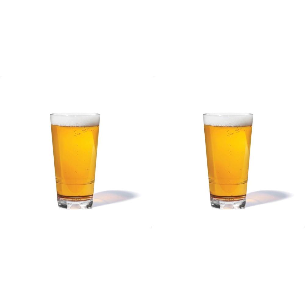 imageTOSSWARE RESERVE 16oz Stacking Pint SET OF 4 Premium Quality Tritan Dishwasher Safe ampamp Heat Resistant Unbreakable Plastic Beer Glasses4 Count Pack of 2