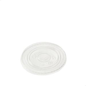 TOSSWARE NATURAL Flat Lid With Straw Slot Set of 50 – Plant Based 96mm Lids for Cold Cups – Plastic Alternative Straw Lids – Clear Flat Lids – Fits 10, 12, 16, 20 & 24oz Cups(Set of 1000)