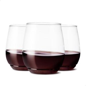 TOSSWARE POP 14oz Vino SET OF 12, Recyclable, Unbreakable & Crystal Clear Plastic Wine Glasses, 12 Count (Pack of 1)(14 Ounces)