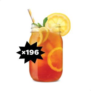 TOSSWARE POP 16oz Mason Premium Quality, Recyclable, Unbreakable & Crystal Clear Plastic Drinking Jar, SET OF 196