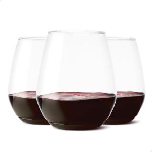 TOSSWARE POP 18oz Vino XL SET OF 12, Premium Quality, Recyclable, Unbreakable & Crystal Clear Plastic Wine Glasses, 12 Count (Pack of 1)(Set of 180)