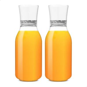 TOSSWARE POP 32oz Carafe Set of 2, Premium Quality, Recyclable, Unbreakable & Crystal Clear Plastic Drink Pitcher(SET OF 2)