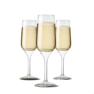 TOSSWARE POP 6oz Stemmed Flute SET OF 12, Premium Quality, Recyclable, Unbreakable & Crystal Clear Plastic Champagne Glasses, 12 Count (Pack of 1)(48 Count (Pack of 1))