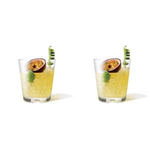 TOSSWARE RESERVE 12oz Stacking Double Old Fashioned, SET OF 4, Premium Quality, Tritan Dishwasher Safe & Heat Resistant Unbreakable Plastic Old Fashioned Glasses, Clear(4 Count (Pack of 2))