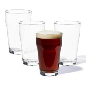 TOSSWARE RESERVE 16oz English Pint SET OF 24, Premium Quality, Tritan Dishwasher Safe & Heat Resistant Unbreakable Plastic Beer Glasses, Clear(4 Count (Pack of 1))