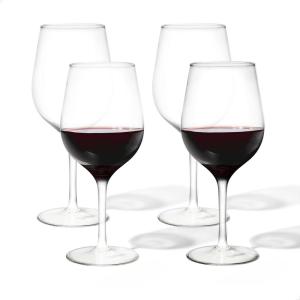 TOSSWARE RESERVE 16oz Wine SET OF 24, Premium Quality, Tritan Dishwasher Safe & Heat Resistant Unbreakable Plastic Cocktail Glasses, Stemmed(Set of 24)